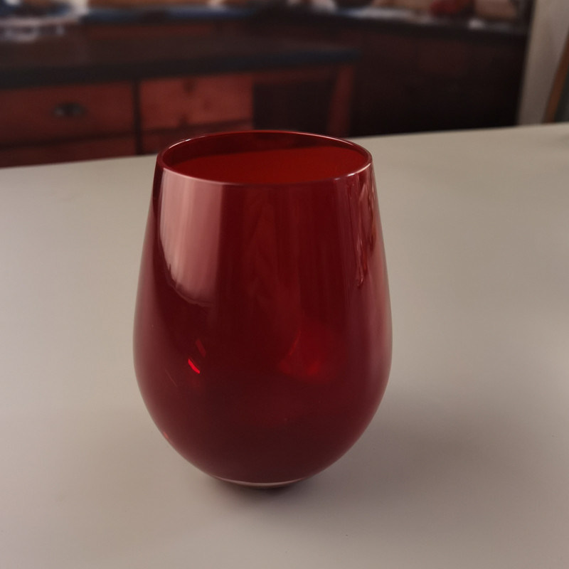 गुणवत्ता Lead Free Stemless Crystal Wine Glass Handblown 550ml फैक्टरी