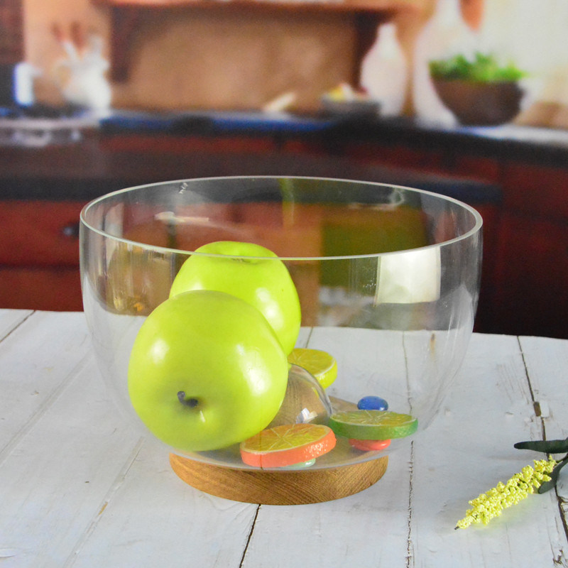 गुणवत्ता 9 "क्रिस्टल स्टोरेज ग्लास सलाद कटोरा हाथ से उड़ा क्रिस्टल ग्लास और ठोस लकड़ी के स्टैंड के साथ डिज़ाइन किया गया है जो किसी भी भोजन के अनुभव को बढ़ाने के लिए एक शिखर तल दिखाता है फैक्टरी