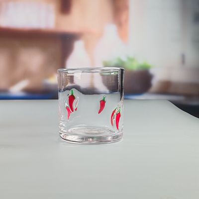 गुणवत्ता 14oz Chili Decorative DOF Glass Heart Shape Water Tumbler Glasses Mexico Rock Glass Cup for Wedding Party Gift फैक्टरी