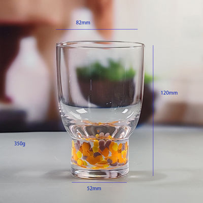 गुणवत्ता Confetti Decorative DOF Glass Handmade Crystal Tumbler Water Glasses Mexico Rock Glass Cup for Wedding Party Gift फैक्टरी