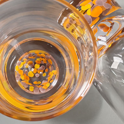 गुणवत्ता क्रिस्टल ग्लास हस्तनिर्मित कन्फेटी सजावटी DOF ग्लास टम्बलर पानी के गिलास मेक्सिको रॉक ग्लास कप शादी की पार्टी उपहार शराब फैक्टरी