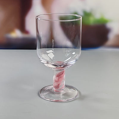 गुणवत्ता Mexican Confetti Design Elegant Water Goblets Luxury Hand Blown Confetti Cocktails Glass Cup Romantic Short Stem Wine Glasses फैक्टरी