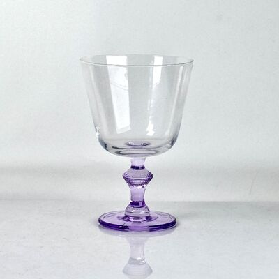 गुणवत्ता 4‑Pack Vintage Purple Stem Wine Glasses, Assorted Shapes Clear Cup with Decorative Purple Stem, Handblown Glass Goblets for Wedding Party Home Tabletop Decoration फैक्टरी