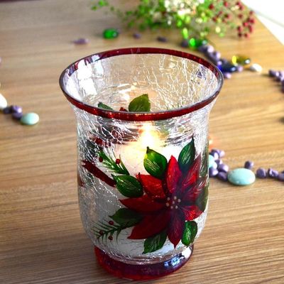 गुणवत्ता Ice Crack Classic American Glass Hurricane Candle Holder फैक्टरी