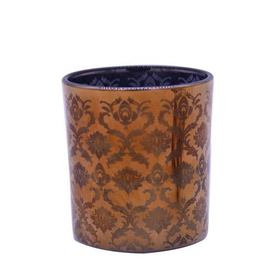 गुणवत्ता Copper Glass Candle Holders With Laser Engrave Pattern फैक्टरी