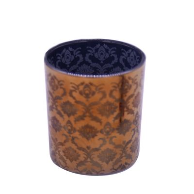 गुणवत्ता Copper Glass Candle Holders With Laser Engrave Pattern फैक्टरी