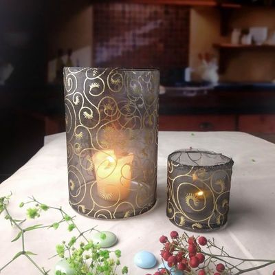गुणवत्ता Decorative Handmade Silk Sleeve Coat Cylinder Candle Holders फैक्टरी