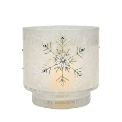 गुणवत्ता Snow Flake Glass Candle Holders फैक्टरी