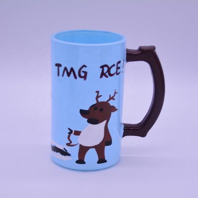 गुणवत्ता Color Decorated Steins Customize Handpainted Glass Beer Mug फैक्टरी