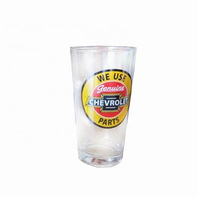 गुणवत्ता Tall Giant 20 Oz Pint Craft Beer Glasses With Color Decal फैक्टरी
