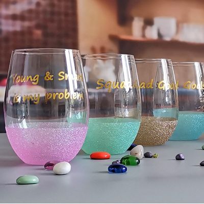 गुणवत्ता LFGB 450ml Wine Glass , Crystal Wine Glass For Anuversery Party फैक्टरी