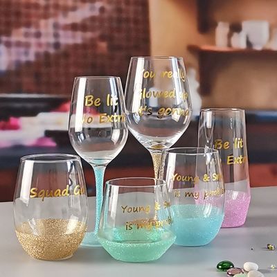 गुणवत्ता LFGB 450ml Wine Glass , Crystal Wine Glass For Anuversery Party फैक्टरी