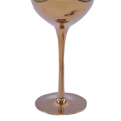 गुणवत्ता Gold Plated 16oz Crystal Wine Glass With Decal Logo For Gift फैक्टरी