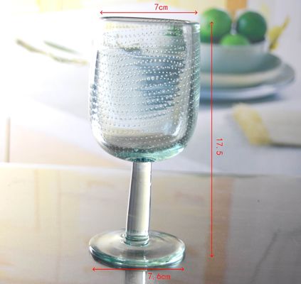 गुणवत्ता Natural Color Thick Wall 11oz Vintage Crystal Goblets With Bubbles फैक्टरी