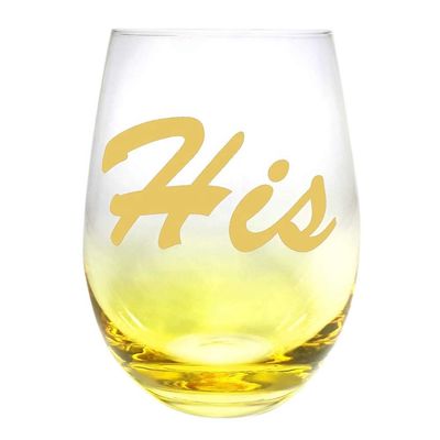 गुणवत्ता Egg Shape  Stemless Clear Wine Glass ，Clear Stemless Wine Glasses With Golden Fonts फैक्टरी