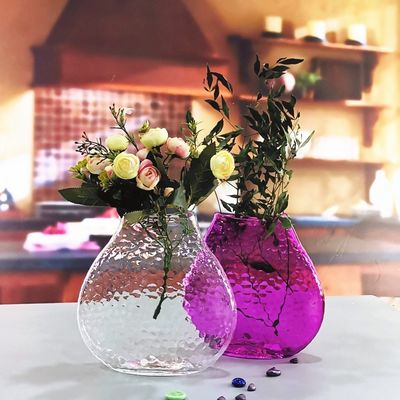 गुणवत्ता Home Decoration 8" Fish Style Vintage Pink Glass Vase फैक्टरी