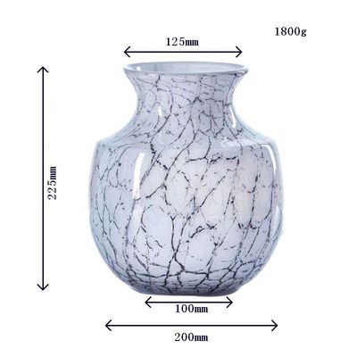 गुणवत्ता Marble Stripes Large Glass Vase Centerpieces फैक्टरी