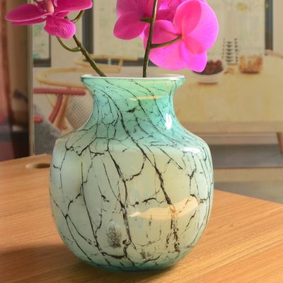 गुणवत्ता Marble Stripes Large Glass Vase Centerpieces फैक्टरी
