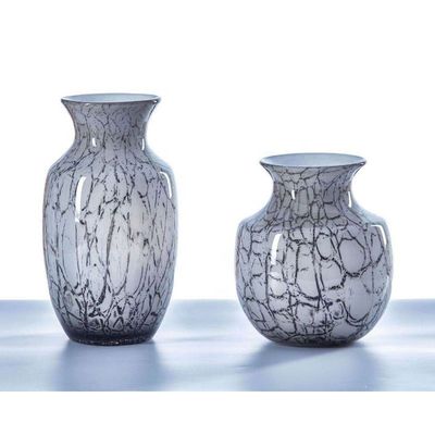 गुणवत्ता Marble Stripes Large Glass Vase Centerpieces फैक्टरी