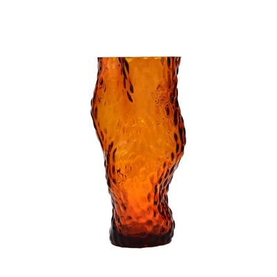 गुणवत्ता Tree Stump Shaped Customize Color Decorative Glass Vase फैक्टरी