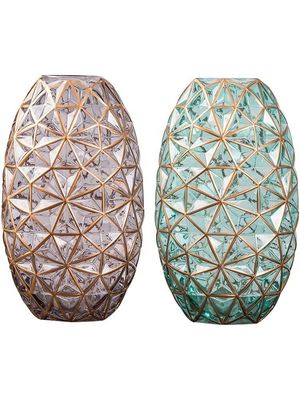 गुणवत्ता Creative Handpainted Decorative Glass Vase For Wedding फैक्टरी