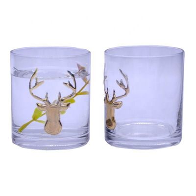 गुणवत्ता Decorative Round Personalised Whisky Glass For Christmas फैक्टरी