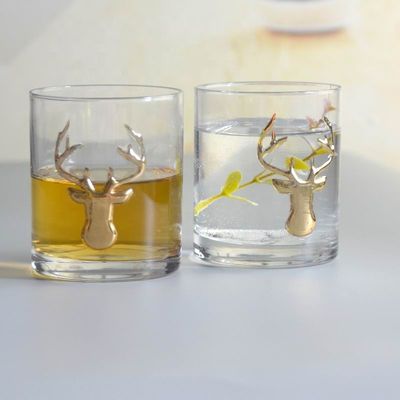 गुणवत्ता Decorative Round Personalised Whisky Glass For Christmas फैक्टरी