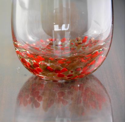 गुणवत्ता Gold Stone Bottom Glass SGS 300ml Handmade Whiskey Glass फैक्टरी