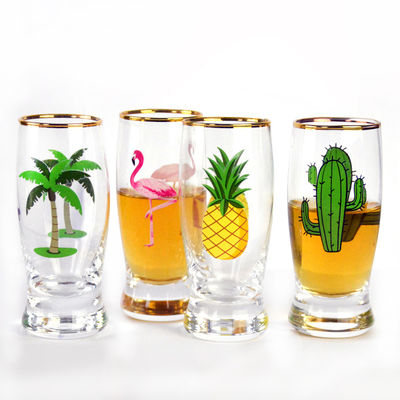 गुणवत्ता Color Decal Printed Unique Shot Glasses फैक्टरी