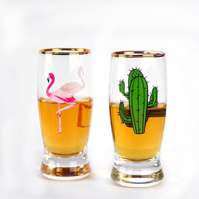 गुणवत्ता Color Decal Printed Unique Shot Glasses फैक्टरी