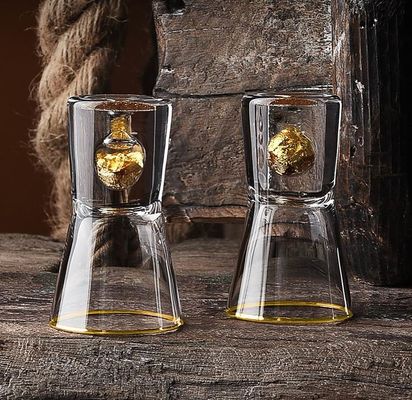 गुणवत्ता Gold Foil Bottom Shot Glass Set फैक्टरी