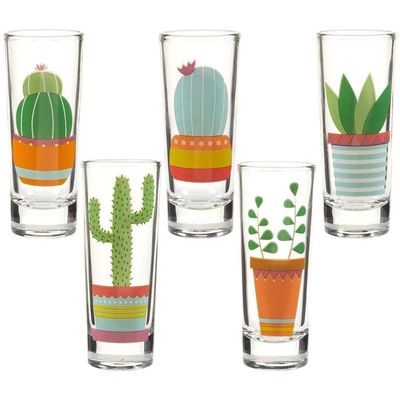 गुणवत्ता Colorful Print Unique Shot Glasses For Tequila Fiesta फैक्टरी