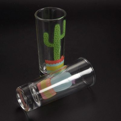 गुणवत्ता Colorful Print Unique Shot Glasses For Tequila Fiesta फैक्टरी