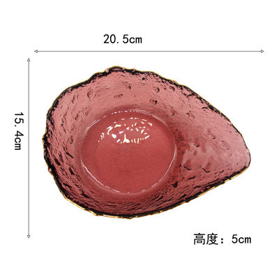 गुणवत्ता Irregular shaped Colored Creative Glass Charger Plates फैक्टरी