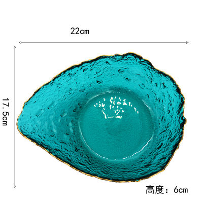 गुणवत्ता Irregular shaped Colored Creative Glass Charger Plates फैक्टरी