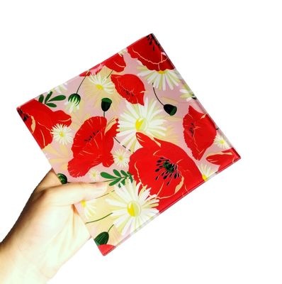 गुणवत्ता Tempered Glass Color Printted Square Glass Dish for home फैक्टरी