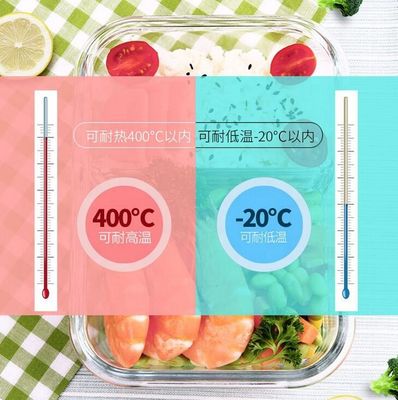 गुणवत्ता Borosilicate Pressed Glass Lunch Boxes With Locking Lids फैक्टरी