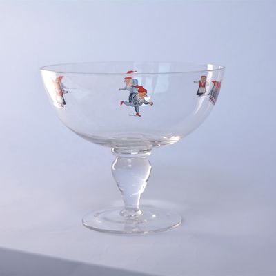 गुणवत्ता Large Diameter Crystal Glass Fruit Bowl , Crystal Salad Serving Bowl With Stand फैक्टरी
