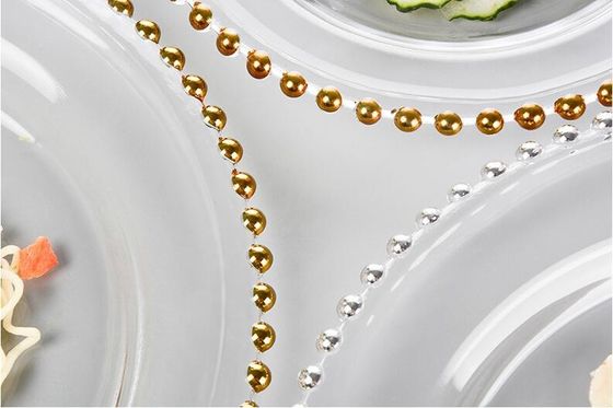 गुणवत्ता Gold Decorated Glass Charger Plates फैक्टरी