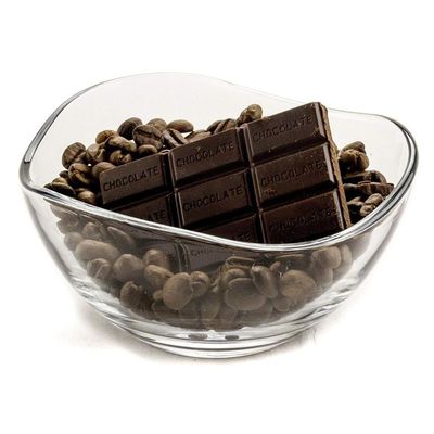 गुणवत्ता Transparent Durable Wave Rim Glass Charger Plates , Fruit Salad Glass Bowl फैक्टरी