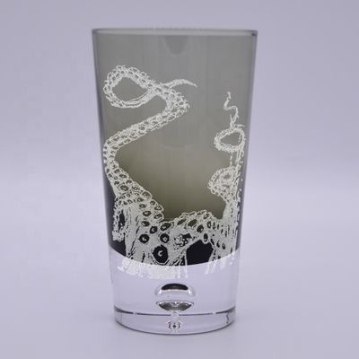गुणवत्ता Grey Color Air Bubble Bottom Unique Cocktail Glasses . Bohemian Drinking Glasses फैक्टरी