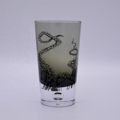 गुणवत्ता Grey Color Air Bubble Bottom Unique Cocktail Glasses . Bohemian Drinking Glasses फैक्टरी