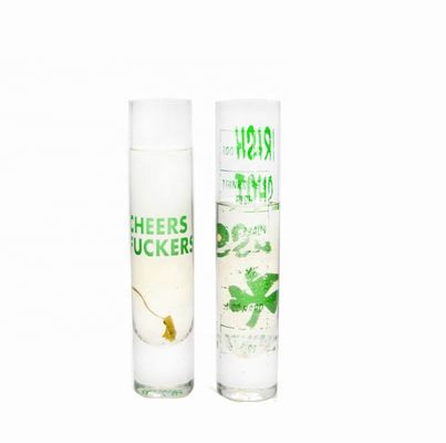 गुणवत्ता Long Sparkling Crystal Cocktail Glasses With Color Decal फैक्टरी