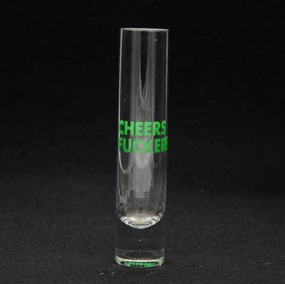 गुणवत्ता Long Sparkling Crystal Cocktail Glasses With Color Decal फैक्टरी