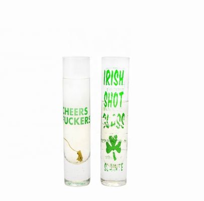 गुणवत्ता Long Sparkling Crystal Cocktail Glasses With Color Decal फैक्टरी