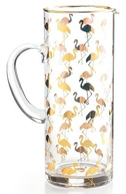 गुणवत्ता Golden Flamingo Printed Crystal Highball Glasses For Restaurant फैक्टरी