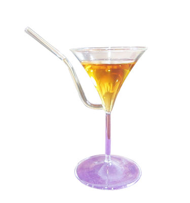 गुणवत्ता Borosilicate Vintage Cocktail Glasses With Straw फैक्टरी