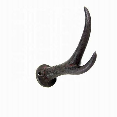 गुणवत्ता Deer Antler Cast Iron Wall Hooks Cast Iron Crafts Rust फैक्टरी