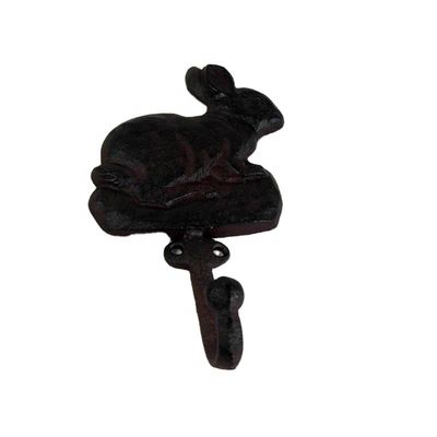गुणवत्ता Antique Cute Rabbit Cast Iron Hat Hooks Cast Iron Crafts फैक्टरी