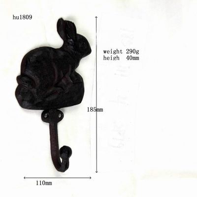 गुणवत्ता Antique Cute Rabbit Cast Iron Hat Hooks Cast Iron Crafts फैक्टरी